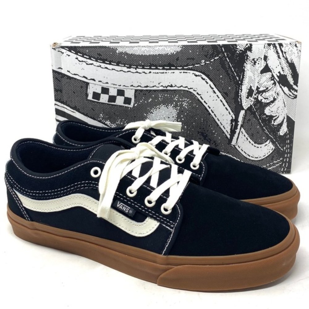 VANS Chukka Low Sidestripe Shoe Men's Suede Black Gum Skate Sneakers VN0A5KQZB9M - Picture 4 of 11